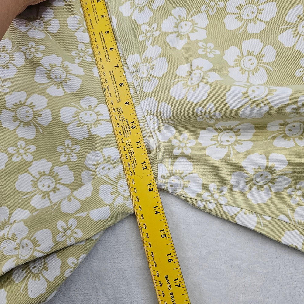 Holiday Happy Hibiscus Kokomo Pants Womens 36 Yellow Floral Smiley Wide Leg - Picture 9 of 10